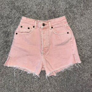 Zara light pink jean shorts